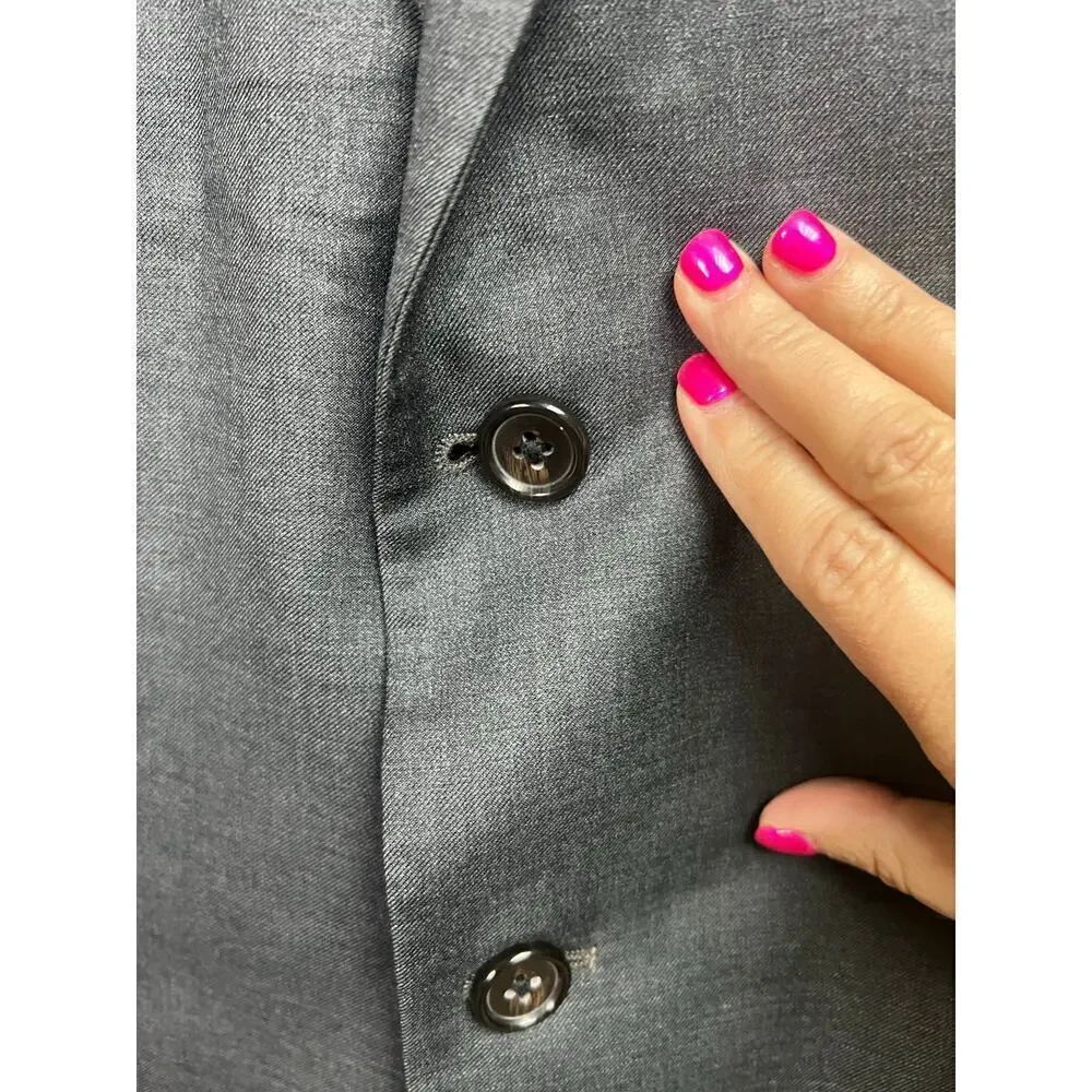 Lauren Ralph Lauren Men's Dark Gray Blazer Wool Natural Stretch 46R